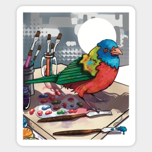 Painted Bunting Sticker